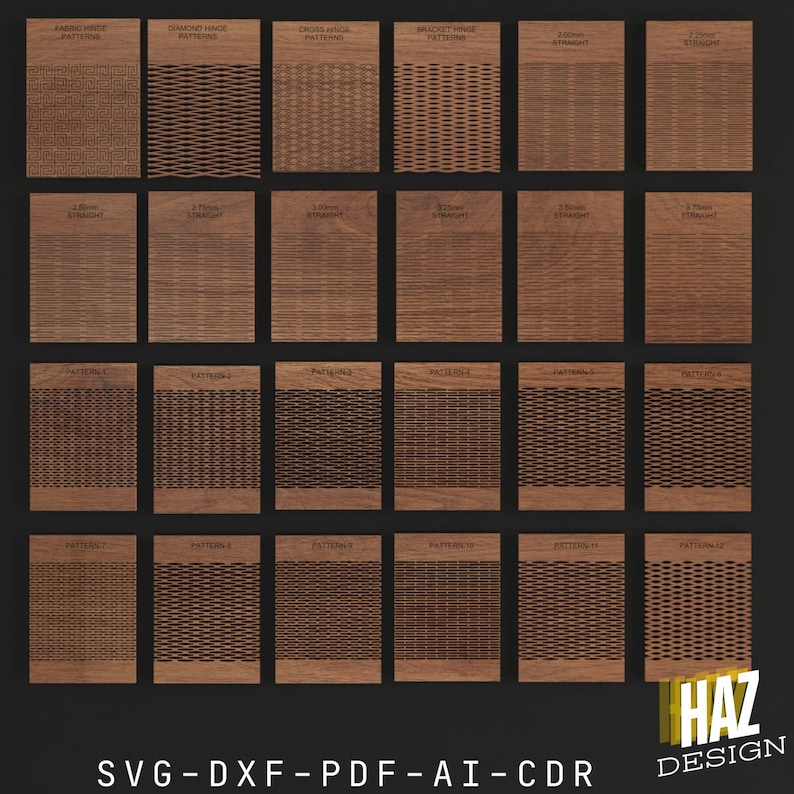 Super Flexible Living Hinge / Flexing Laser Cut Files / Plywood Bending ...