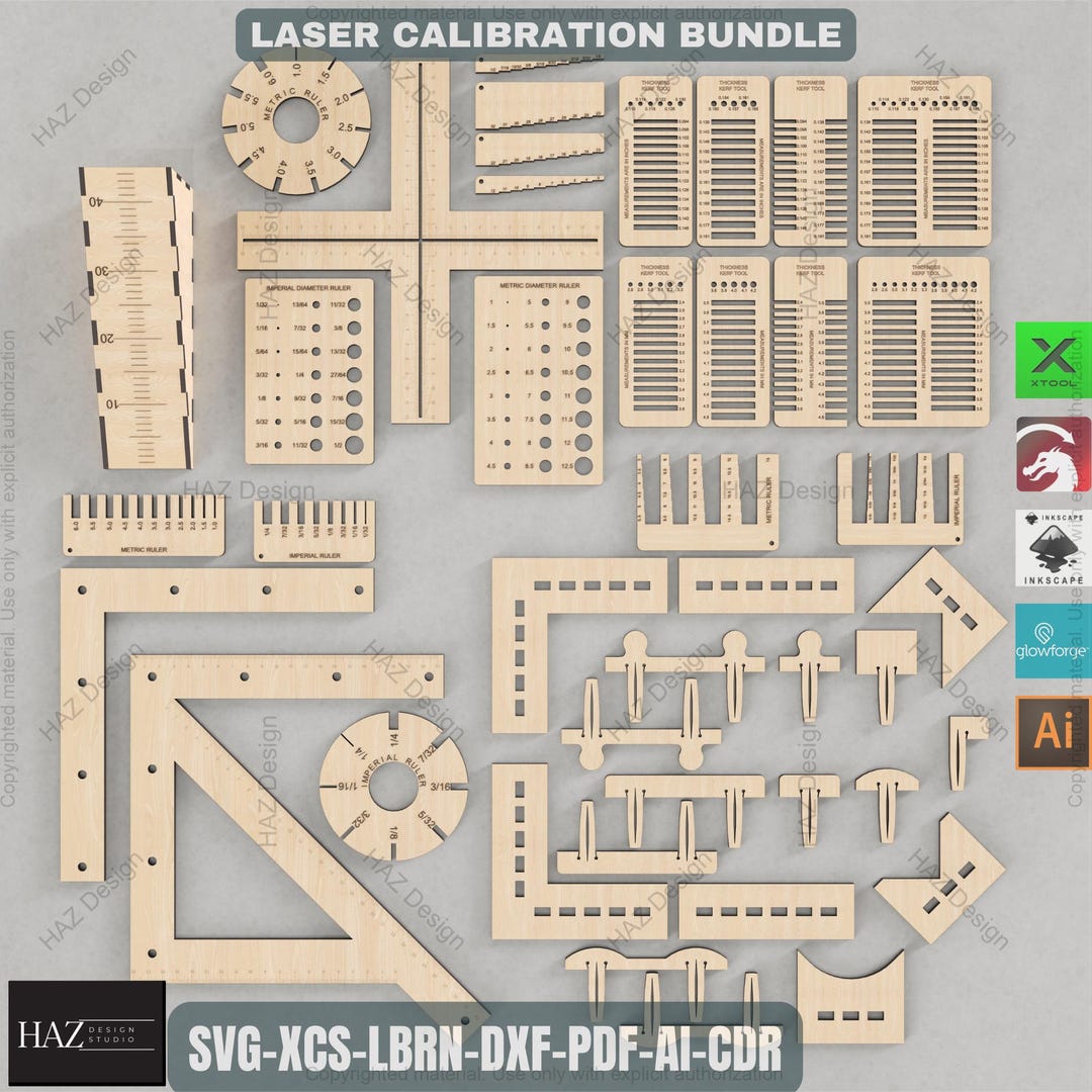 Ultimate Laser Calibration Bundle Kerf, Ramp, Thickness & More CO2 ...