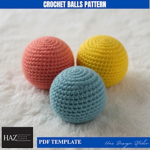 Handmade Amigurumi Crochet Balls Pattern - Digital PDF, Colorful Textured Toy Spheres, Easy to Follow Crochet Guide 260