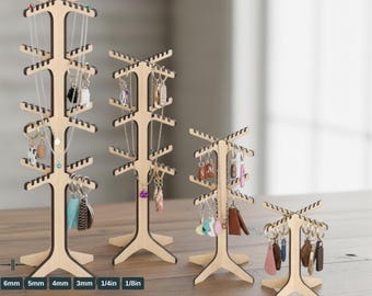 Laser Cut Keychain Necklace Jewelry Display Stand - Instant Download SVG Dxf Cdr Ai Pdf Files 191