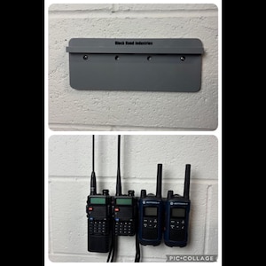 Wall Mount For 4 Radios HAM, Walkie-Talkies, 2 Way Radios (BaoFeng UV-5R)