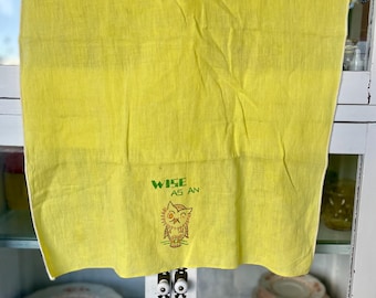 Vintage 1972 Linen Tea Towel