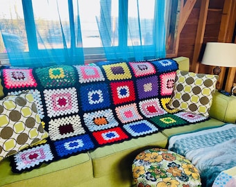 Vintage Hand Crocheted Blanket