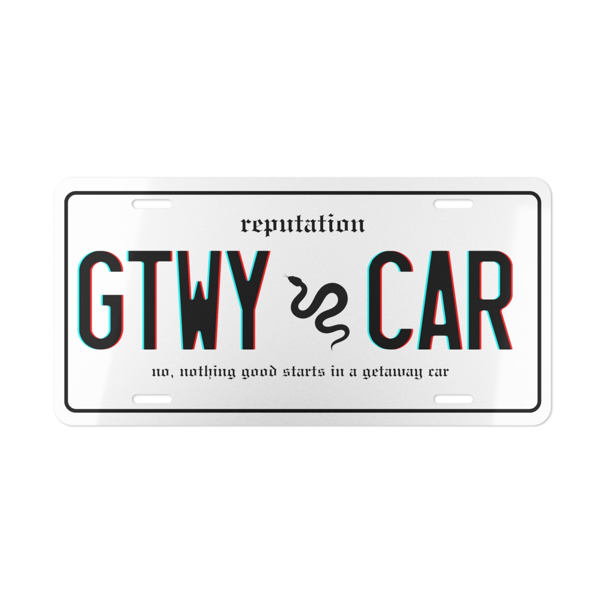 Reputation Getaway Car Decorative License Plate Etsy