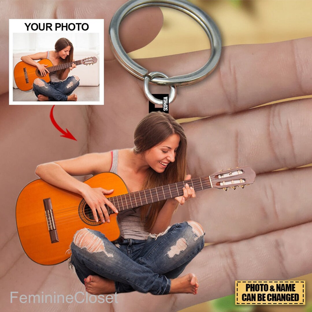 Personalized Guitar Player Photo Ornament Christmas Gifts for Etsy