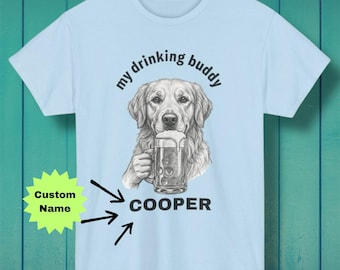 おもしろゴールデンレトリバービールTシャツ：犬好きへのギフト - Etsy