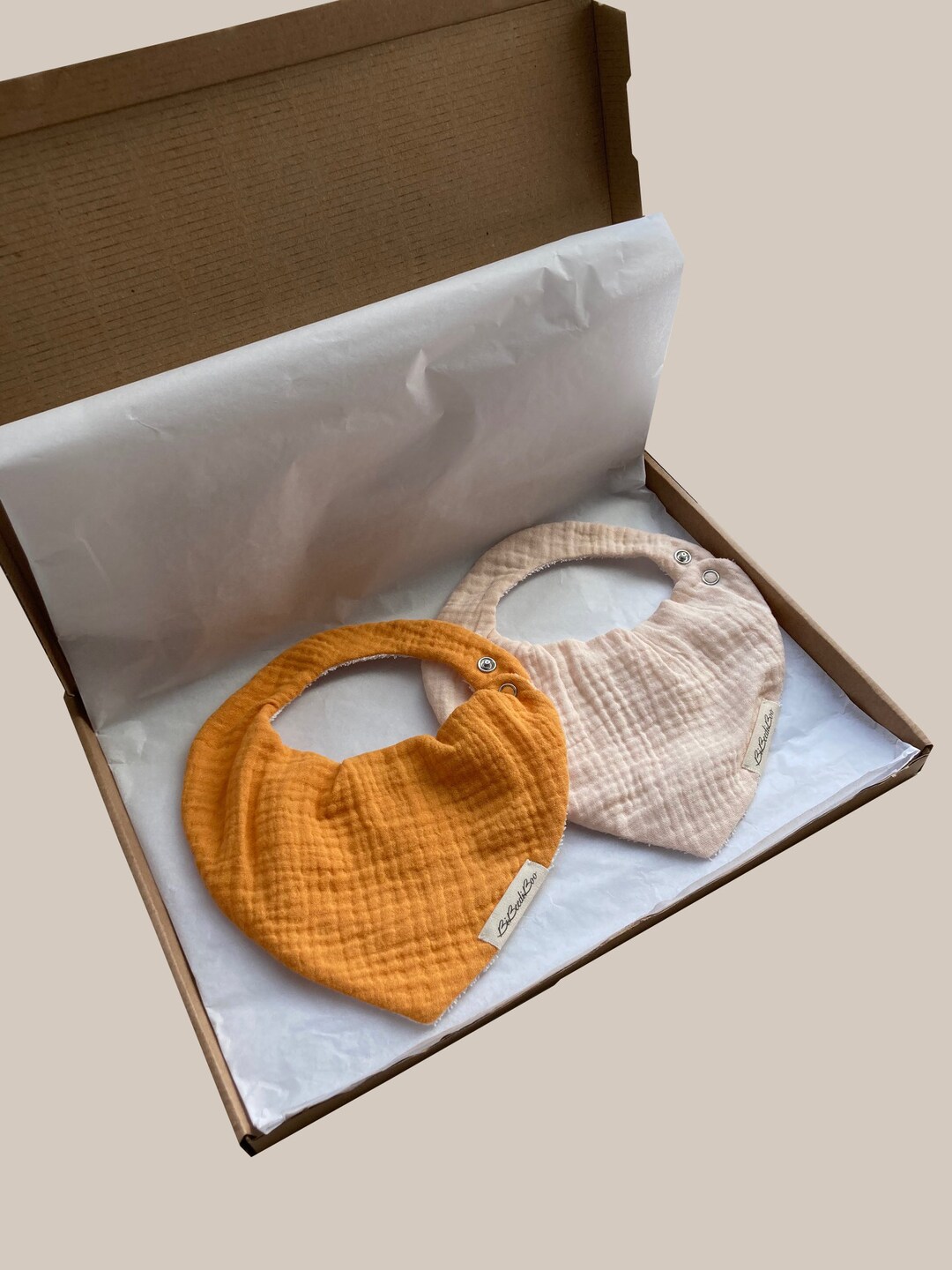 Sets of Baby Drooling Burping Bibs Cotton Gauze Solid Colours Etsy