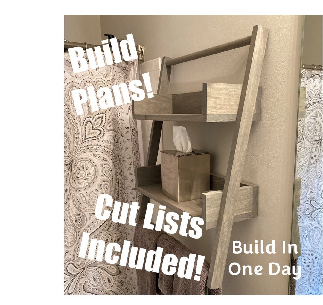 Woodworking Plans Ladder Shelf, Decorative Plans, DIY Shelf, One Day