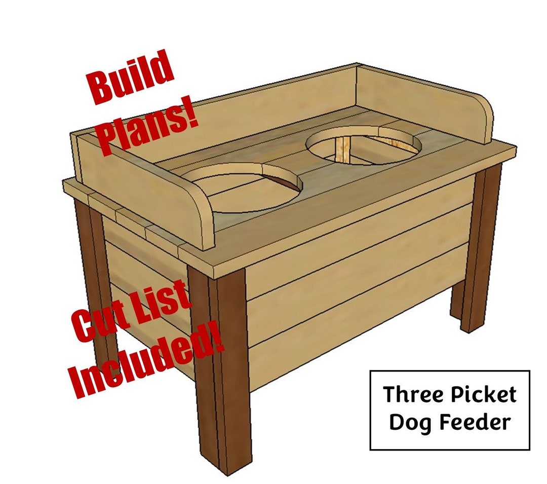 Woodworking Plans for Value Dog Feeder Fence Picket Build, DIY Dog