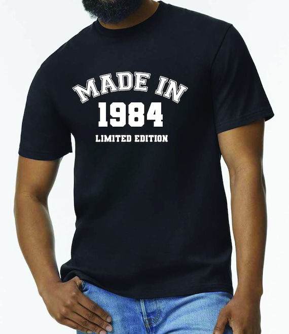 Personalised With Year - Made in 1984 T'shirt - Gift - Birthday - Etsy UK