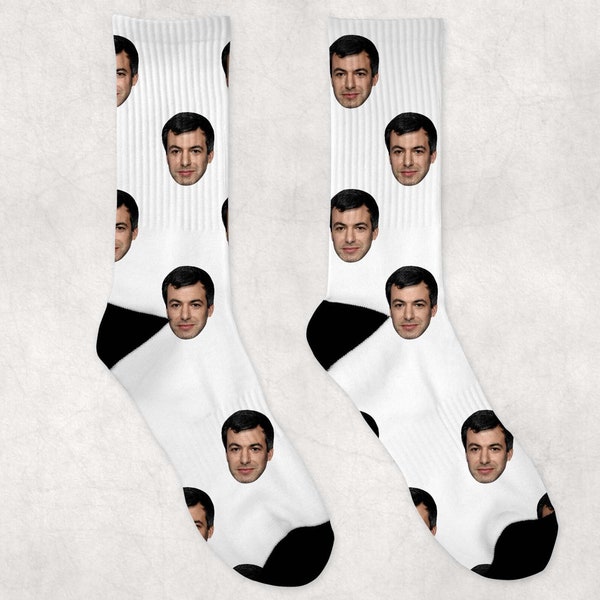 Nathan Fielder Socks | Celebrity Socks Gift Idea | Socks for Nathan Fielder Fans | Funny Socks Gift Idea | Custom Socks Gift Idea