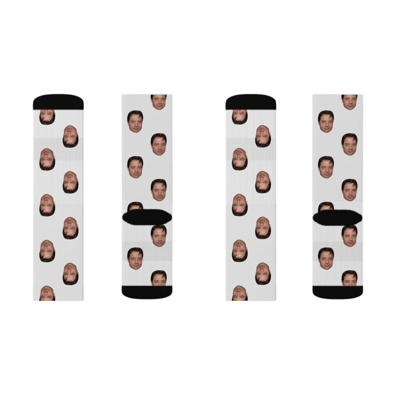 Brendan Fraser Socks | Celebrity Socks Gift Idea | Socks for The Mummy Movie Fans | Funny Socks Gift Idea | Custom Socks Gift Idea image 7