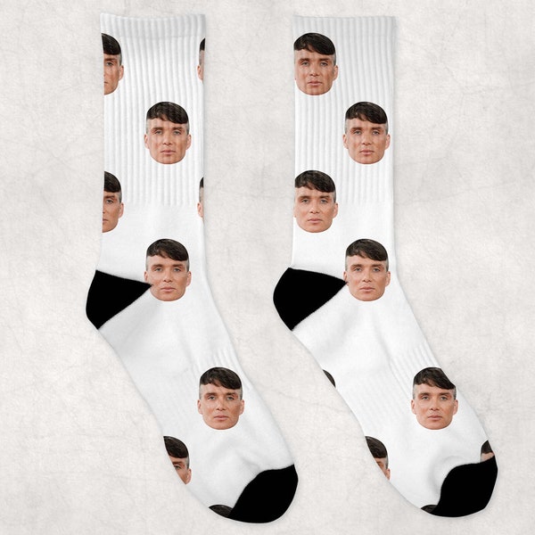 Cillian Murphy Socks | Celebrity Socks Gift Idea | Socks for Dunkirk Movie Fans | Funny Socks Gift Idea | Custom Socks Gift Idea