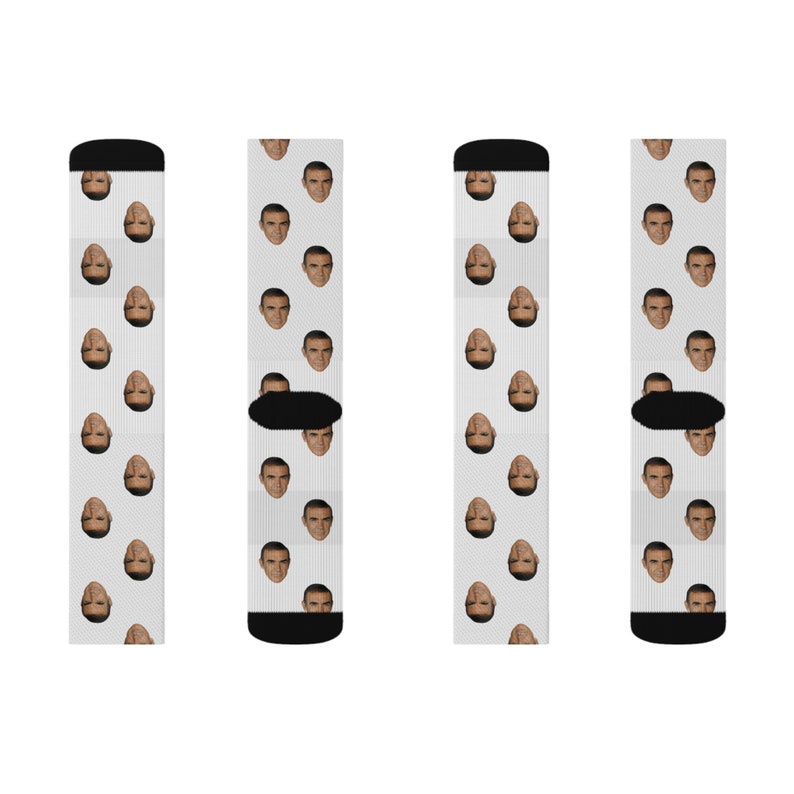 Sean Connery Socks | Celebrity Socks Gift Idea | Socks for Goldfinger Movie Fans | Funny Socks Gift Idea | Custom Socks Gift Idea image 3