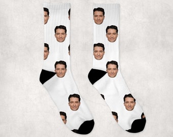 Matthew Morrison Socks | Celebrity Socks Gift Idea | Socks for Dan in Real Life Movie Fans | Funny Socks Gift Idea | Custom Socks Gift Idea