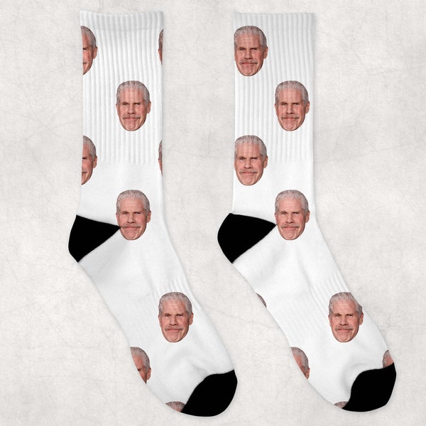 Ron Perlman Socks | Celebrity Socks Gift Idea | Socks for Cronos Movie Fans | Funny Socks Gift Idea | Custom Socks Gift Idea