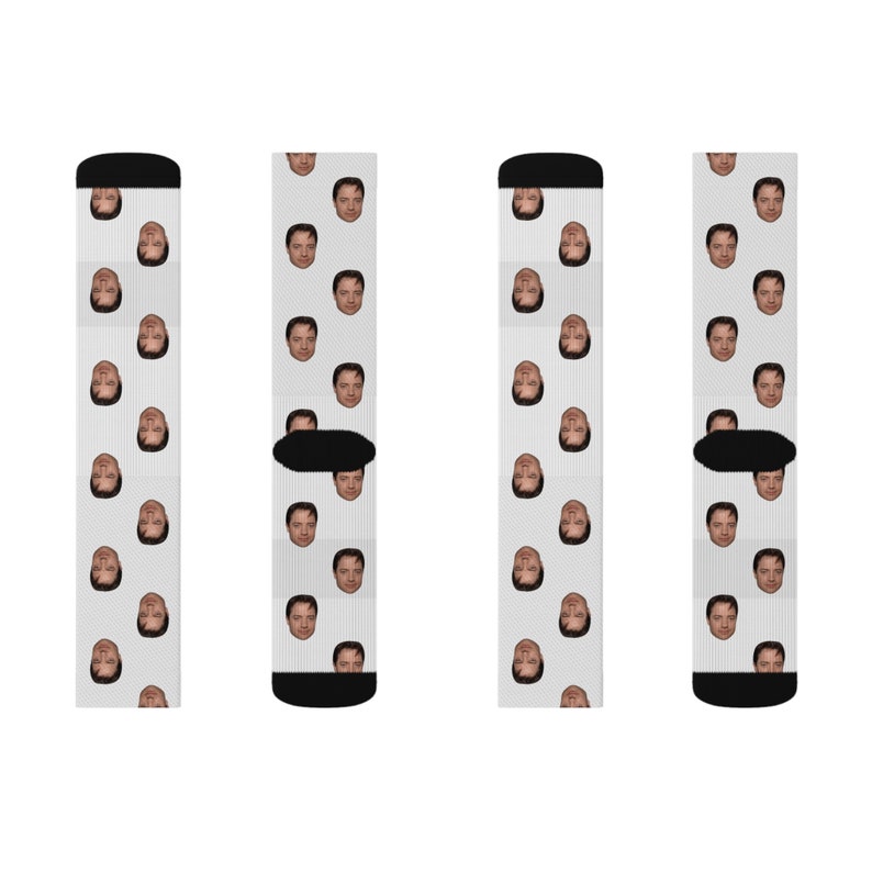 Brendan Fraser Socks | Celebrity Socks Gift Idea | Socks for The Mummy Movie Fans | Funny Socks Gift Idea | Custom Socks Gift Idea image 3