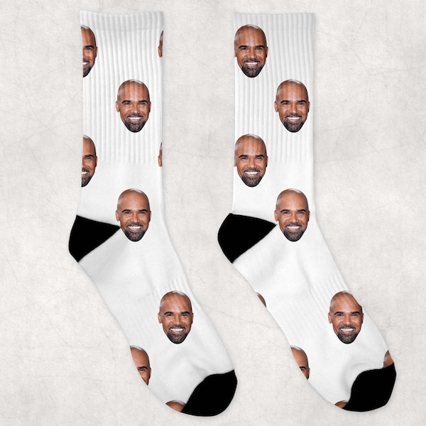 Shemar Moore Socks | Celebrity Socks Gift Idea | Socks for Birds of Prey Movie Fans | Funny Socks Gift Idea | Custom Socks Gift Idea