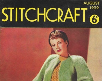 Stitchcraft Magazine 1939 Modèles de tricot des années 1930