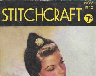 Stitchcraft Magazine November 1940 1940s Knitting Patterns