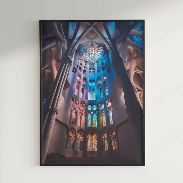 La Sagrada Familia Digital Print Architectural Prints Architecture Church Barcelona Gaudi