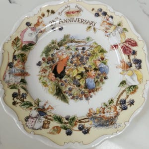 Rare Brambly Hedge Plate:  25th Anniversary Royal Doulton Lord Woodmouse Dish