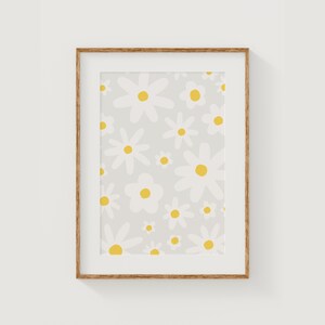 Daisies Print | Summer Decor | Wildflower Theme | Floral Print | Flower Poster | Nursery Room Theme | Baby Shower Gift | Toddlers Room