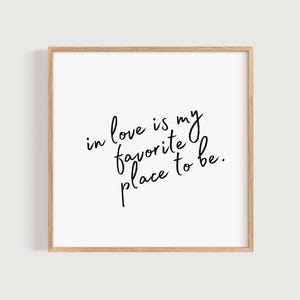 In Love Print | Nursery Wall Art | Children&#39;s Bedroom Decor | Love Quote Print | Baby Shower Gift | Baby Gift | Home Decor Wall Art Prints