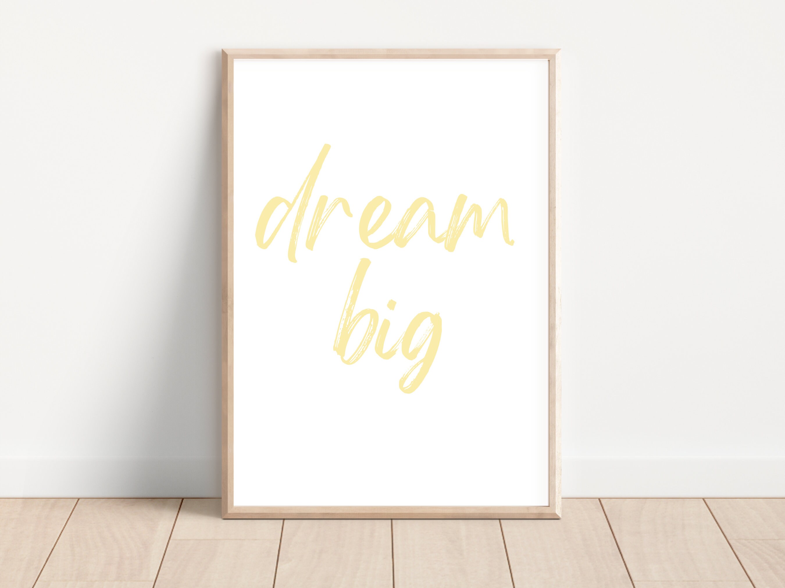 Children Educational Poster Pastel Yellow Wall Art Abcs Etsy