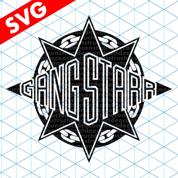 Logo classique Gang Starr | Graphique vectoriel hip-hop |