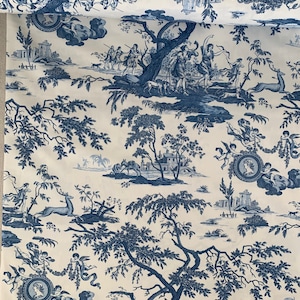 Toile de Jouy printed fabric