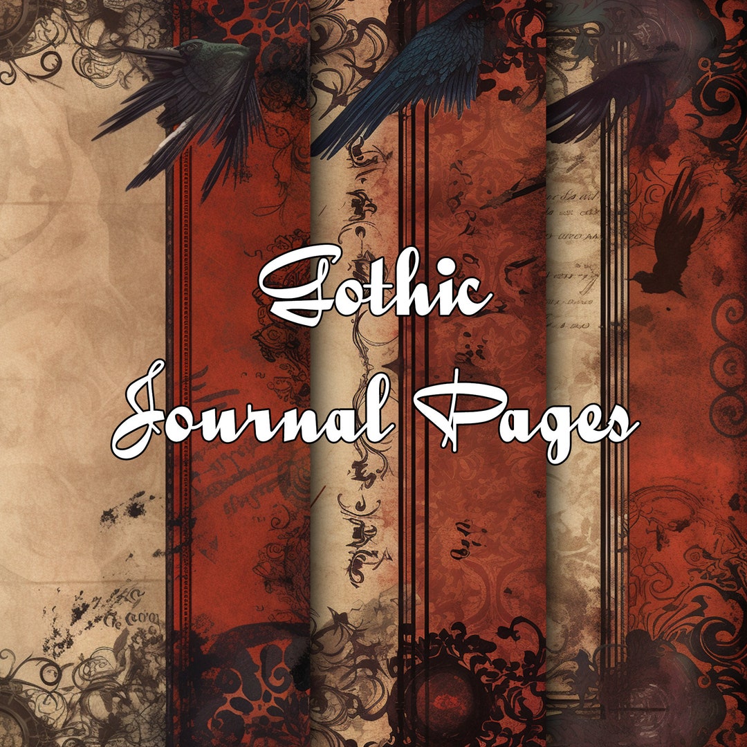 Gothic Junk Journal Pages , Digital Papers , Gothic Ephemera Pack ...
