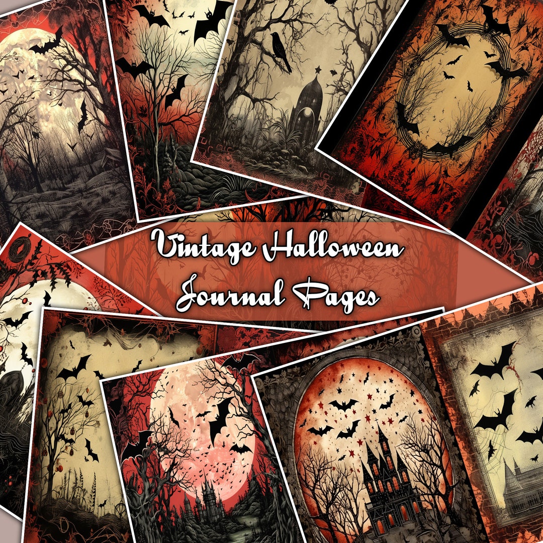 Vintage Halloween Ephemera: 20 Pages of Nostalgic Double-spread Prints ...