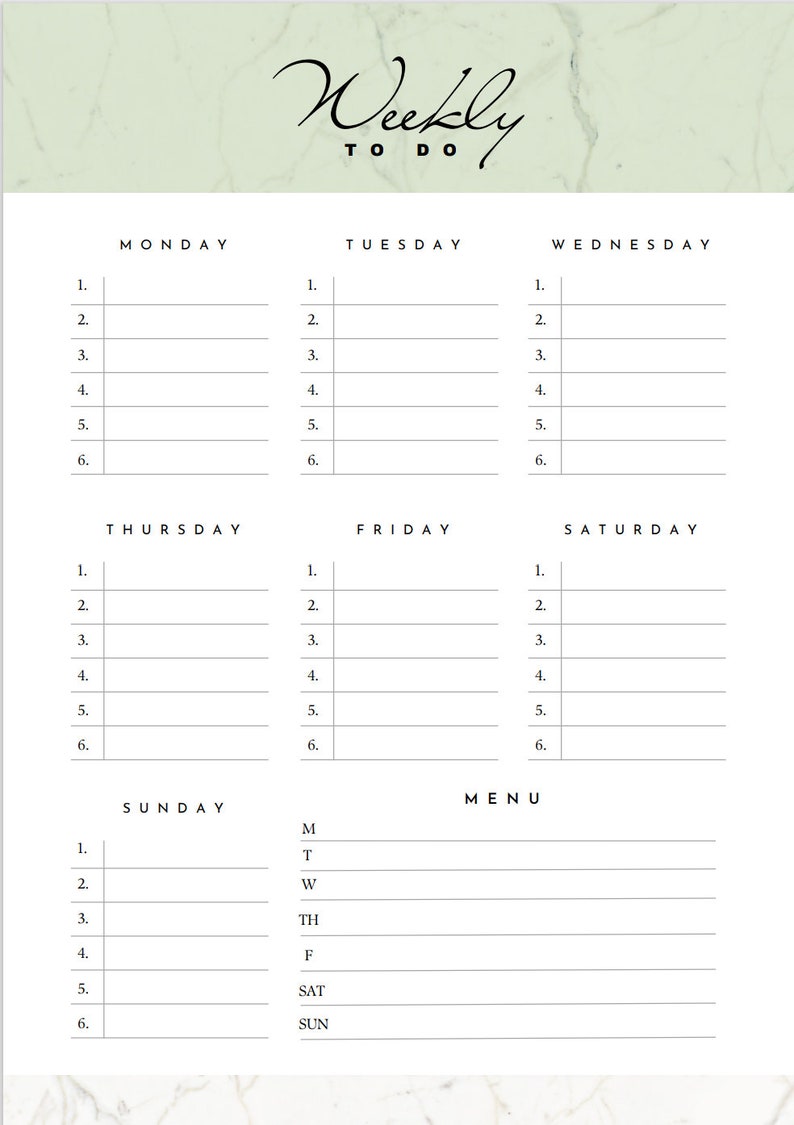 Daily Weekly Monthly Planner Printable PDF Instant - Etsy