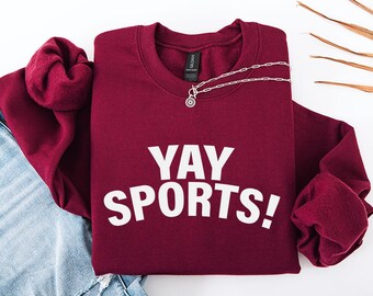 Yay Sports Sweatshirt, Game Day Sweatshirt, Sports Sweatshirt, Game Day Vibes Crewneck, Sunday Football Mom