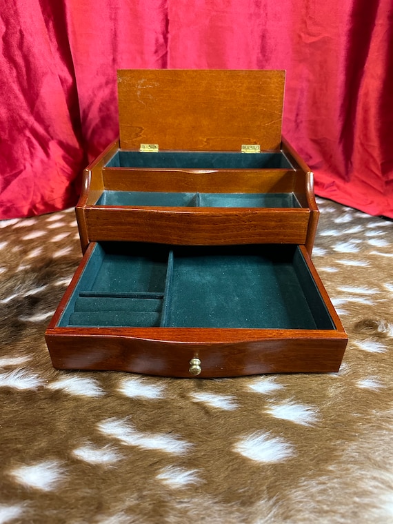 Cherry Wood Vanity Organizer