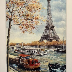 Paris Eiffel Tower, Travel Poster,  Digital Print