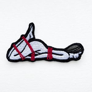 Shibari Girl-patch, shibari-patch, kinky, patches voor volwassenen, 18+ patch, geborduurde patch, patch sexy meisje, fetisjpatches, moreelpatches