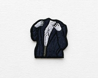 Sexy Girl Embroidered Patch, Gothic Kinky Fetish Patch