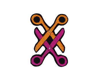 Lesbian Scissors Embroidered Patch: LGBT Pride Queer Gift