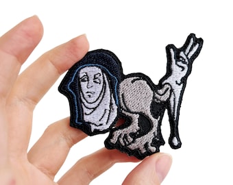Medieval Creature Embroidered Patch: Middle Ages Weirdo Art