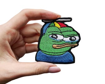Green Frog Embroidered Morale Patch: Pepe Meme Patch