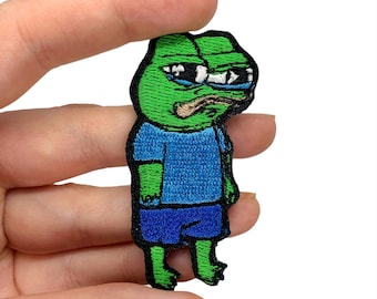 Pepe the Frog Embroidered Morale Patch
