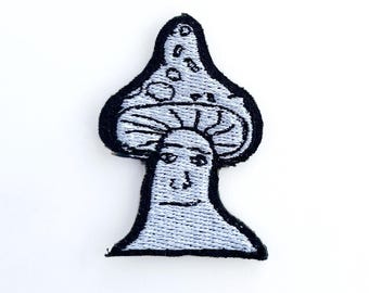 Shroomjack Embroidered Meme Patch: Mushroom Wojak