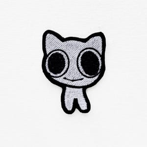 BTW Creature Embroidered Patch, Neurodivergent Cat Symbol, ADHD Accessory
