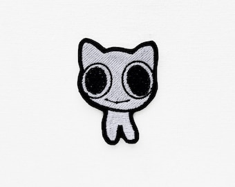 BTW Creature Embroidered Patch, Neurodivergent Cat Symbol, ADHD Accessory