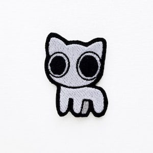 Parche bordado BTW Creature, símbolo del gato neurodivergente, accesorio para TDAH