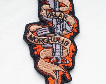 Valar Morghulis Rifle Embroidered Morale Patch - Tactical Military Patch