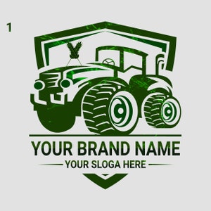 Custom - Tractor farm logo - farm logo - tractor logo - farming - illustration