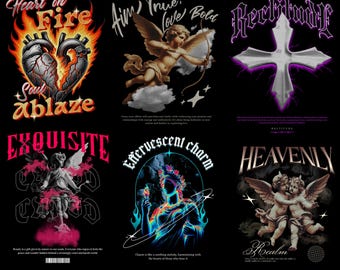 Streetwear T-Shirt PNG Designs Bundle, Urban Graphics (Digital Download)
